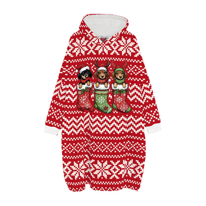 Spheregoods Huggie Blanket Festive Dachshund Snuggle