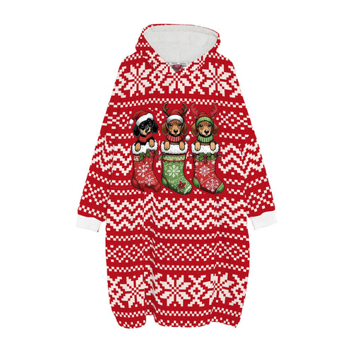 Spheregoods Huggie Blanket Festive Dachshund Snuggle